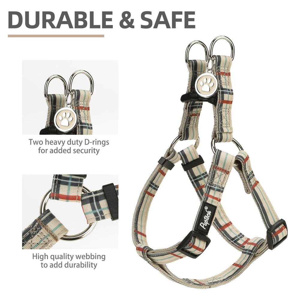 Pupteck no-pull harness side-fit demonstrates even pressure for breathing comfort.