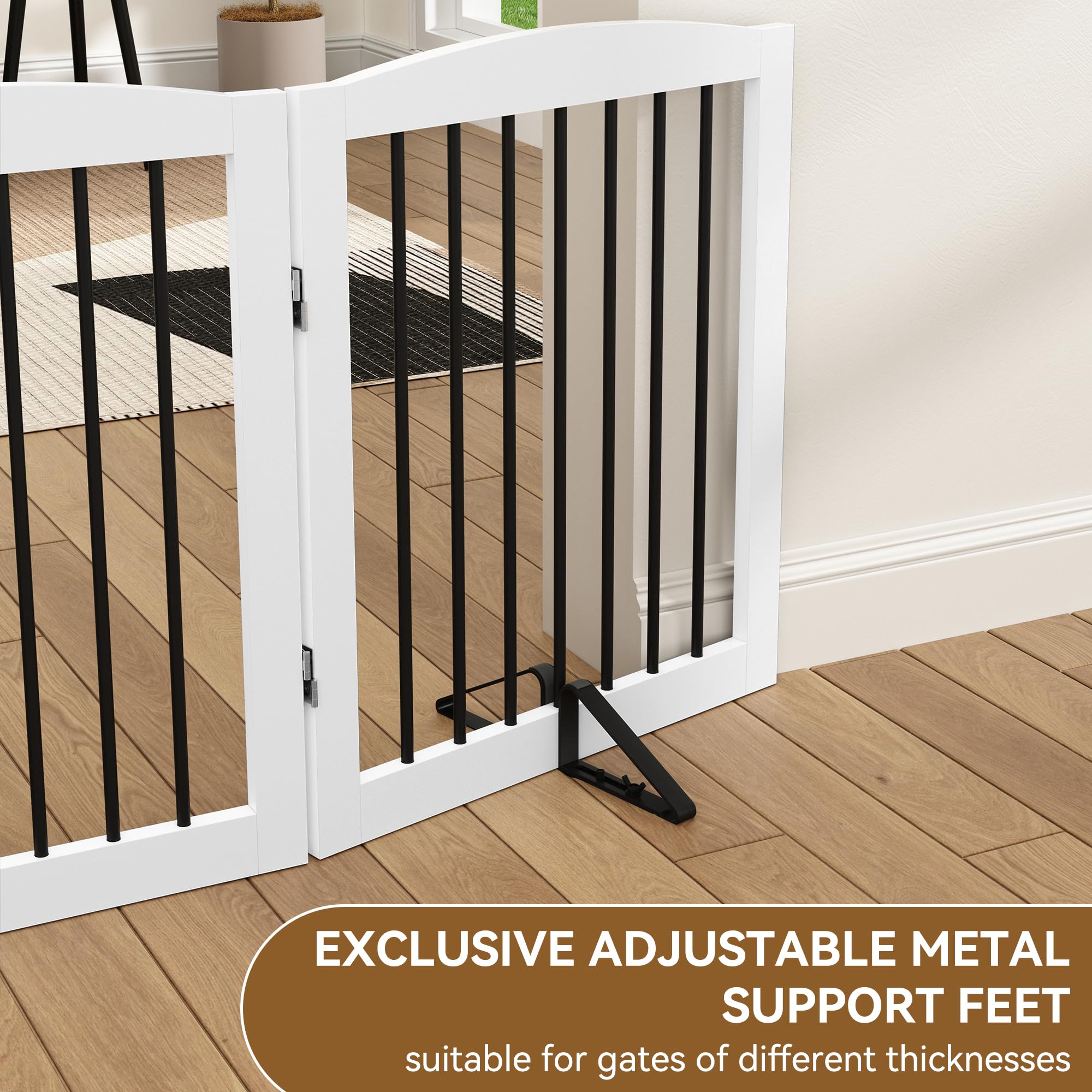 PUPETPO support feet demonstrate customizable groove size for precise gate fit.