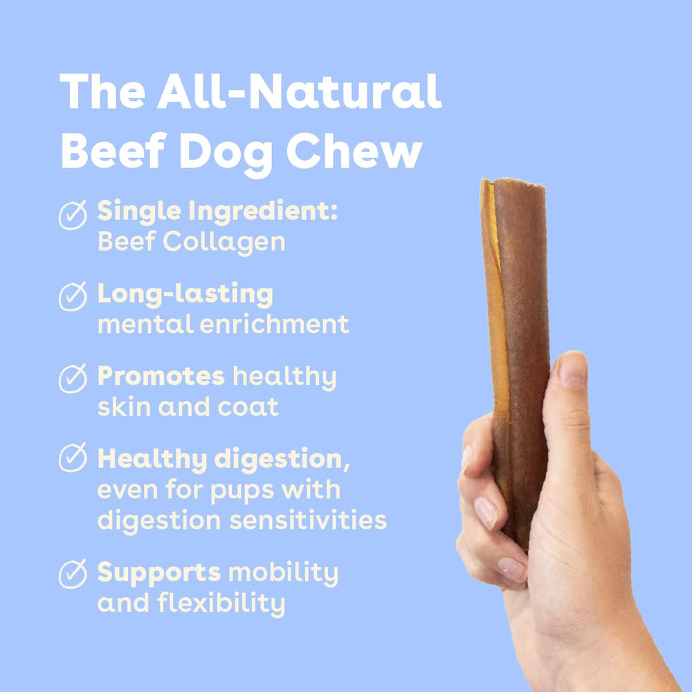 Pupford collagen stick chews demonstrate long-lasting dog-chewing action.