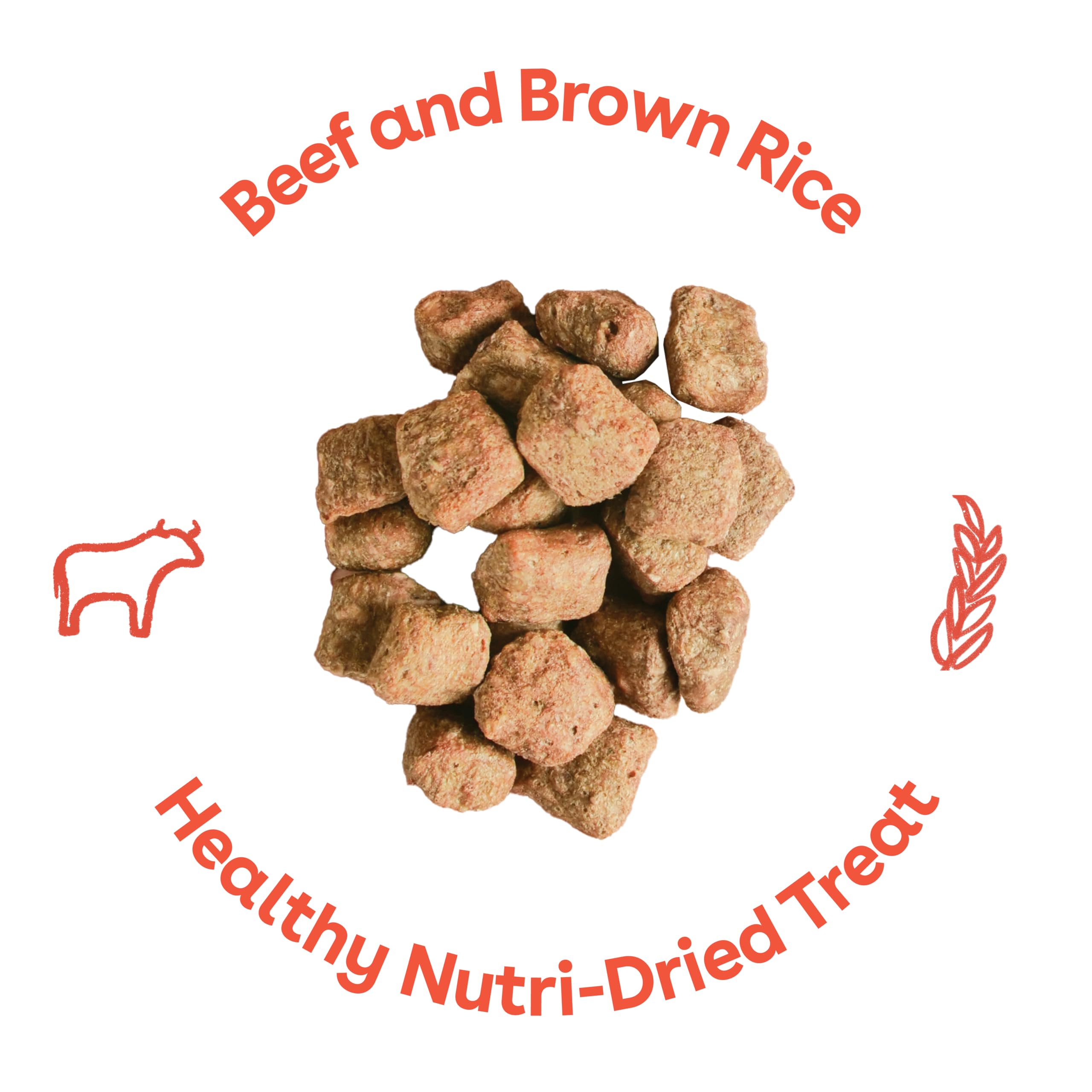 Pupford Crunchies bag-opening shows premium beef and brown rice for dogs.