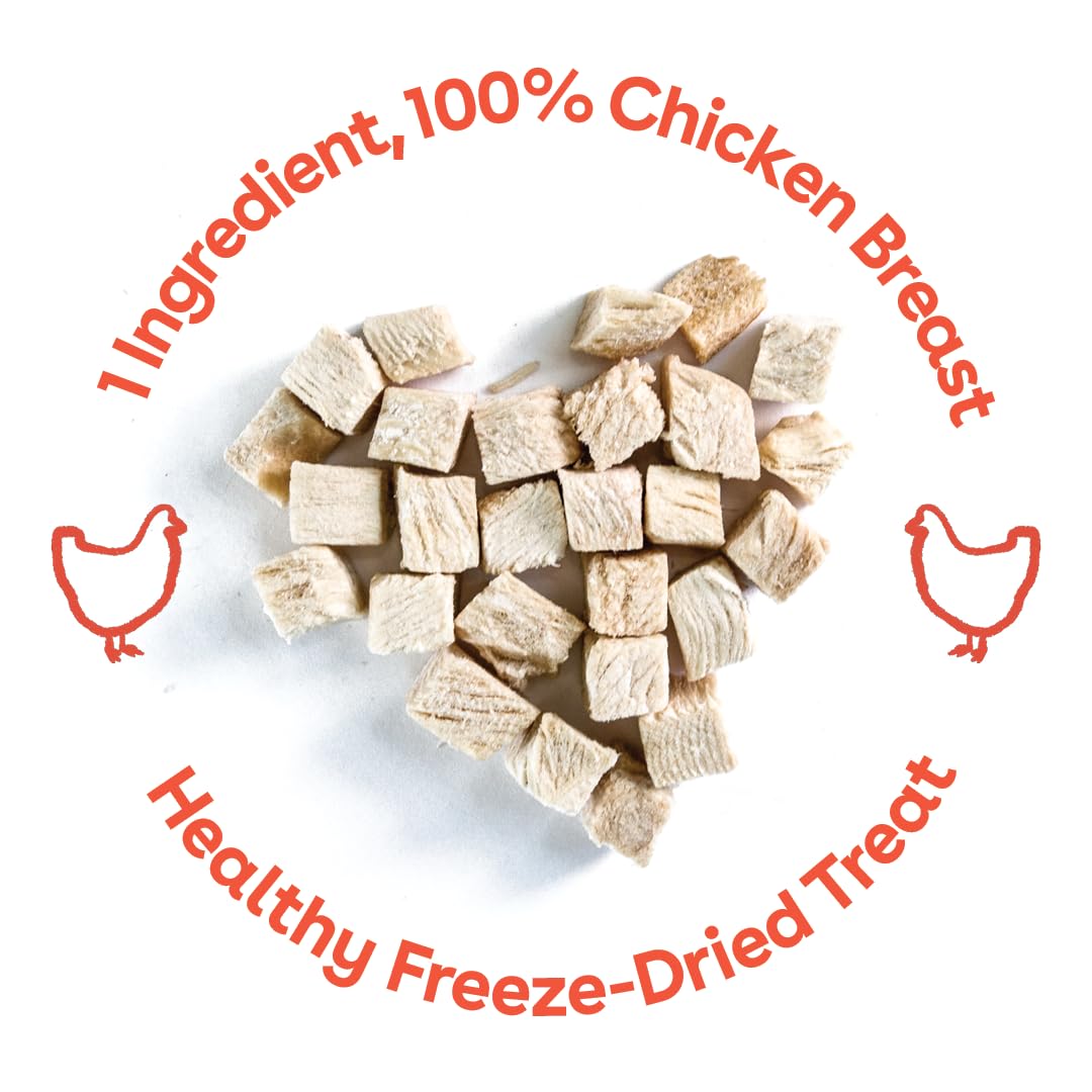 Pupford Freeze Dried Chicken Breast Treat dog-smile image conveying happy, satisfied pets after training