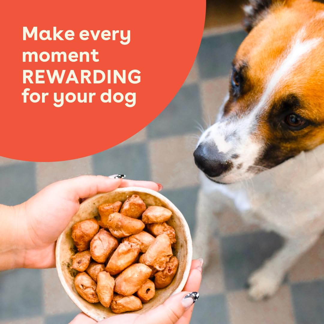 Pupford Freeze Dried Chicken Hearts ingredient label emphasizes simple, grain-free recipe.