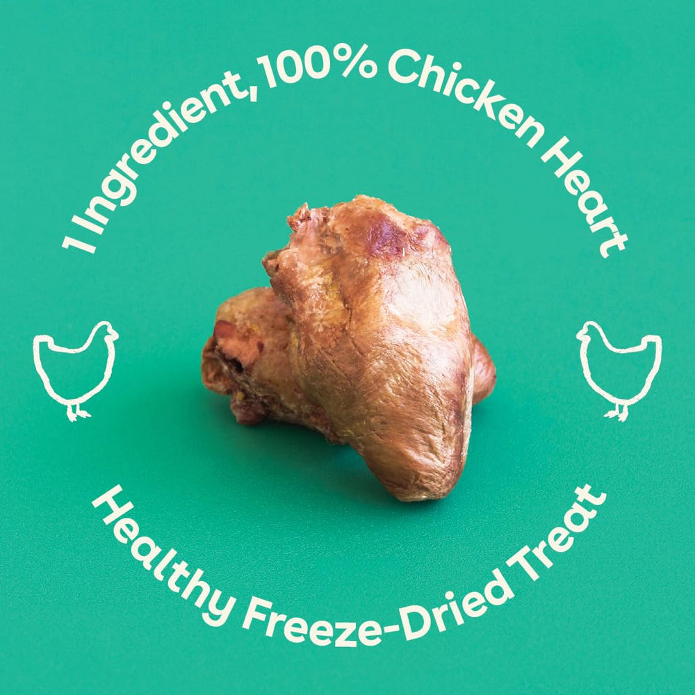 Pupford Freeze Dried Chicken Hearts puppy training treat in use.
