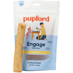 Pupford Yak Cheese Chews: perro masticando con textura firme para dientes sanos