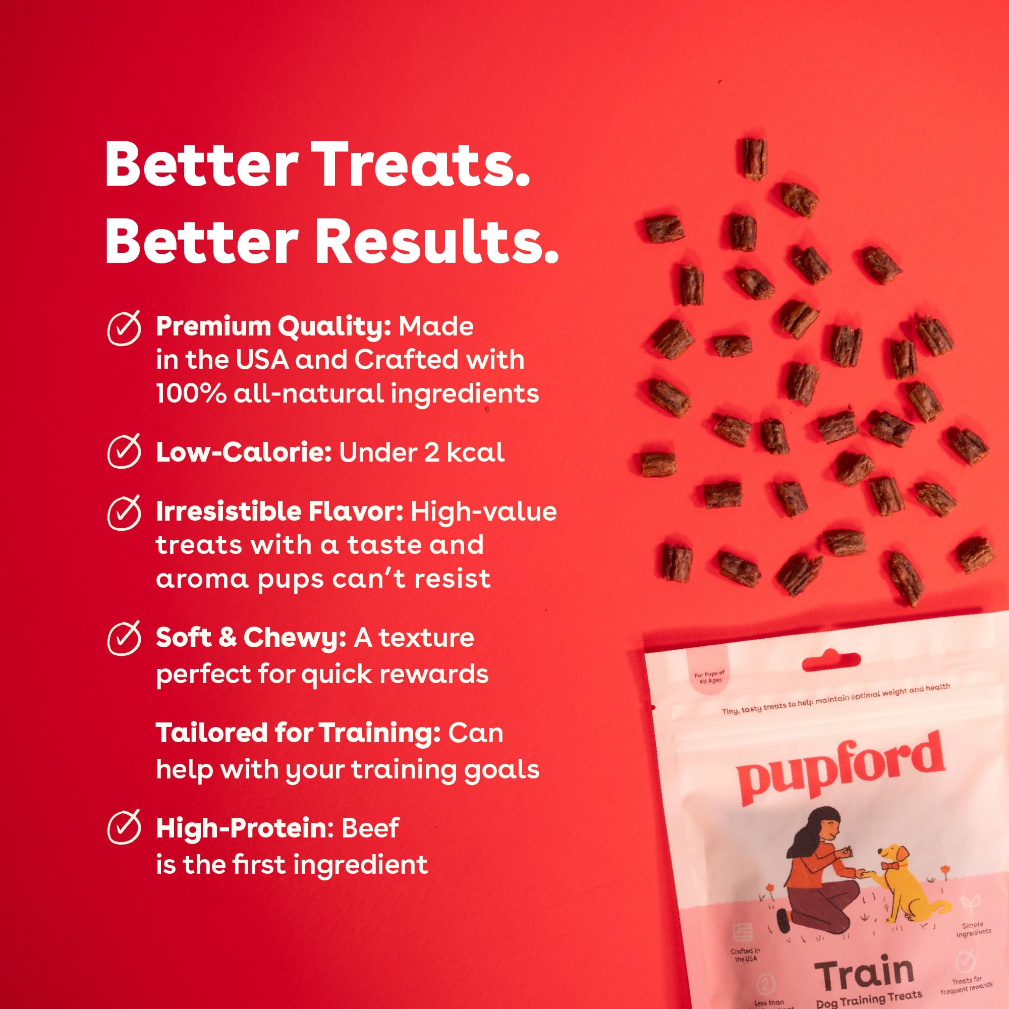 Pupford soft treats closeupbeef aroma enticing dogs during training sessions.