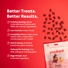Pupford soft treats closeupbeef aroma enticing dogs during training sessions.
