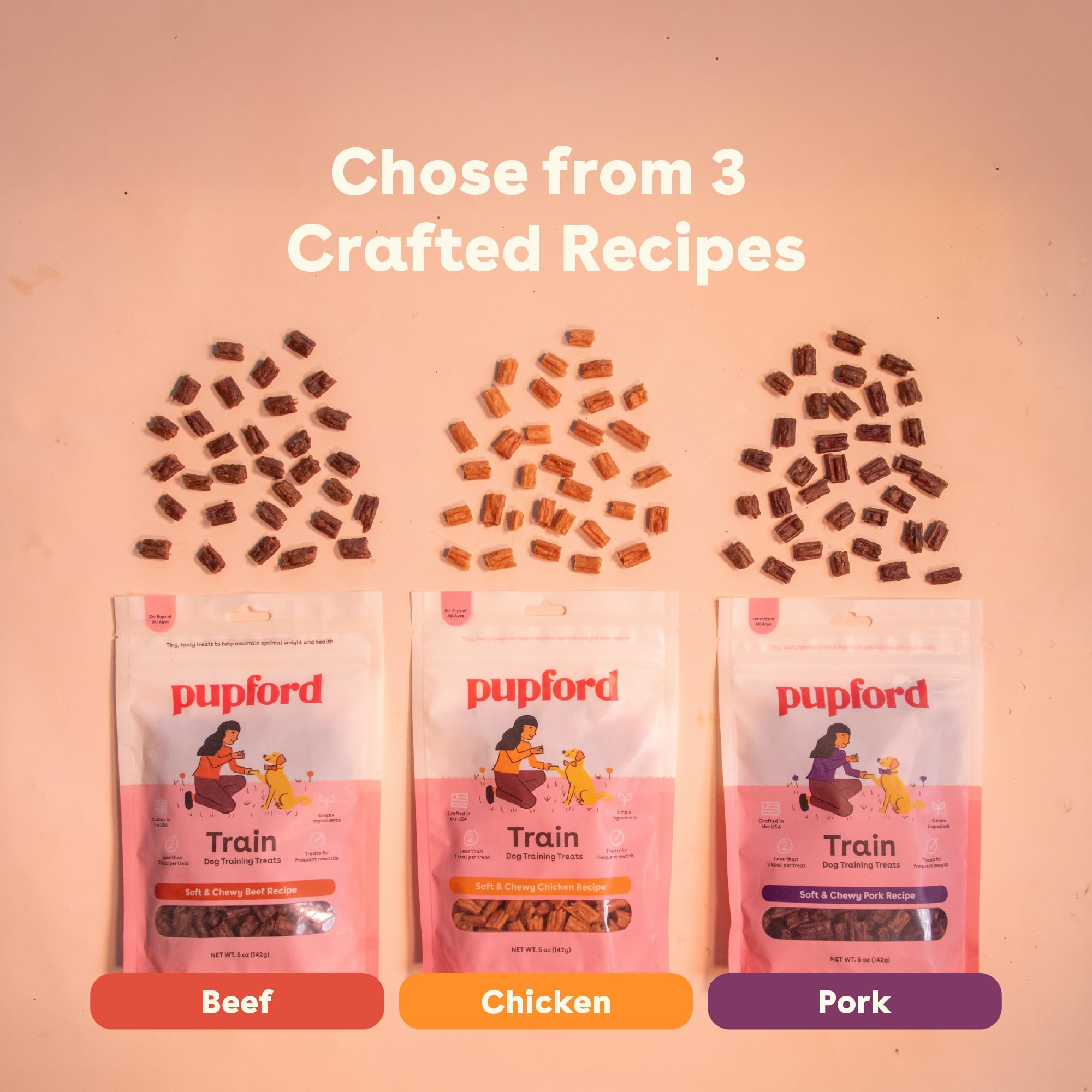 Pupford aroma-filled treat image—beef aroma attracts eager pets.