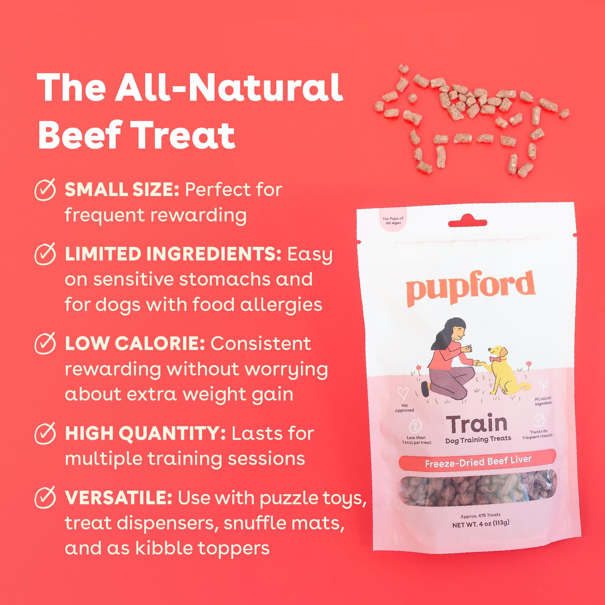 Pupford tiny bites training treats small portion for fast rewards.