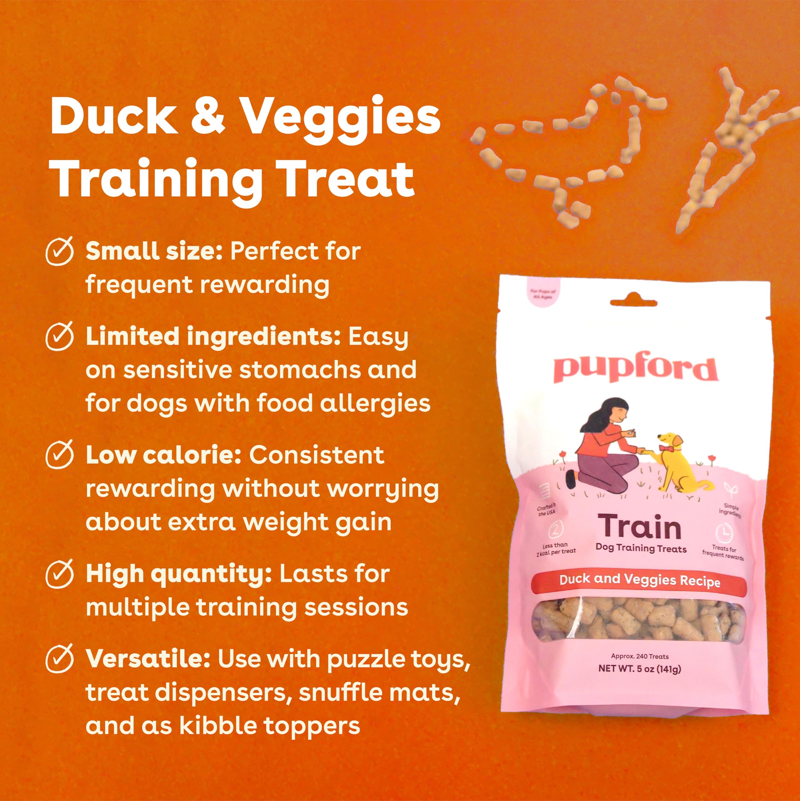 Pupford quick-reward training treats in compact bites for dogs and puppies