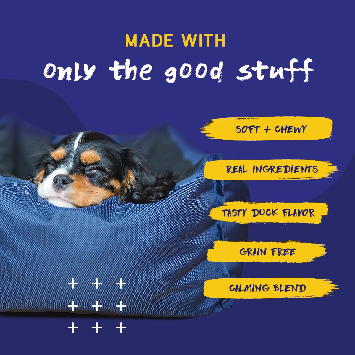 PupGrade Calming Soft Chews turkey flavor close-up of the pack appeals to dogs.