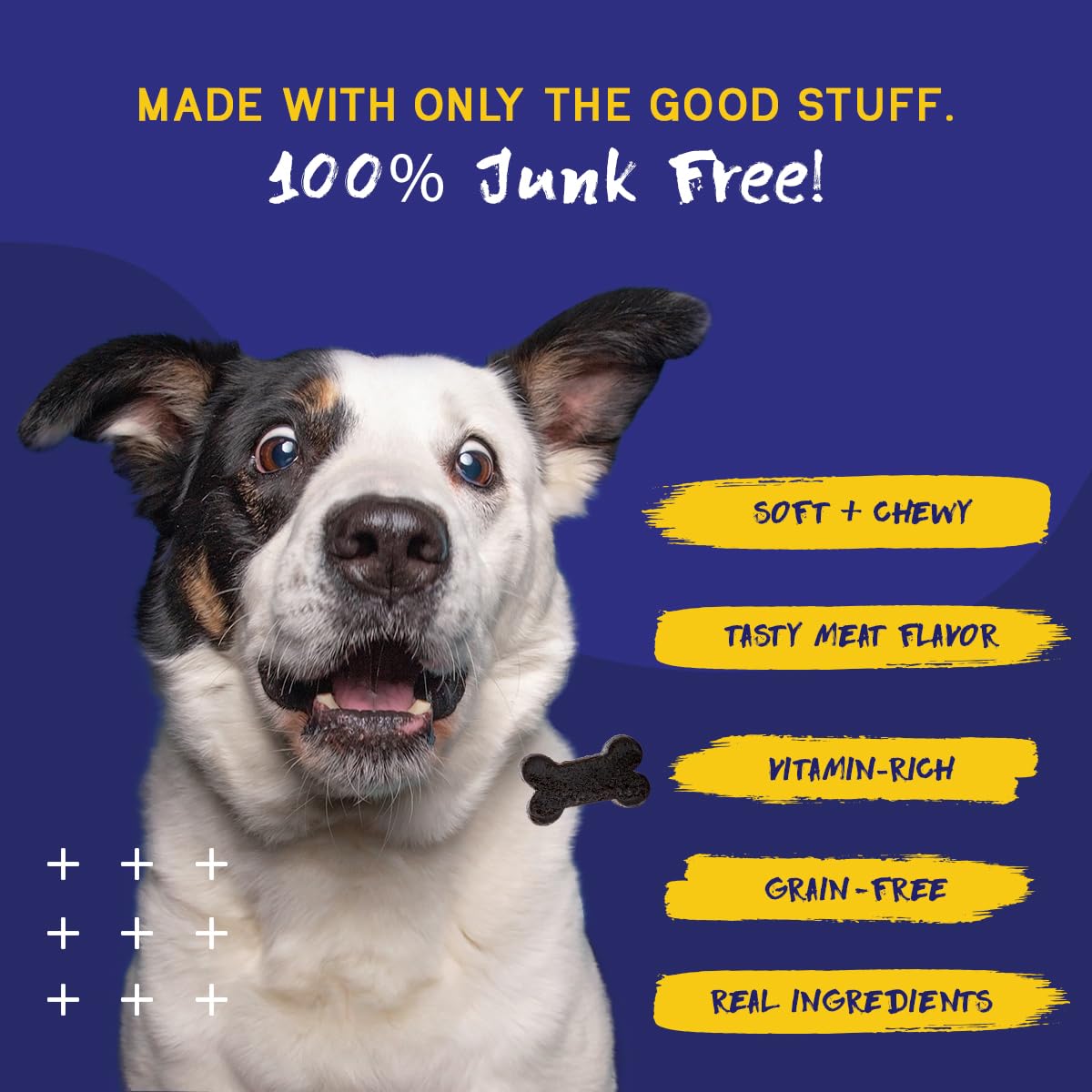 PupGrade Daily Multivitamin icon-rich ingredients highlight probiotics and omega fish oil