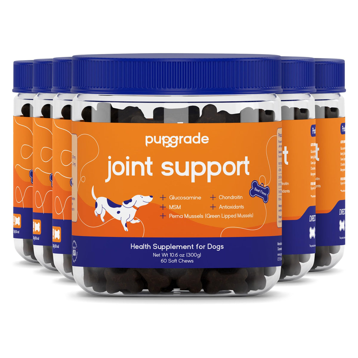 PupGrade joint-support chews beef-flavored close-up, may support dog mobility