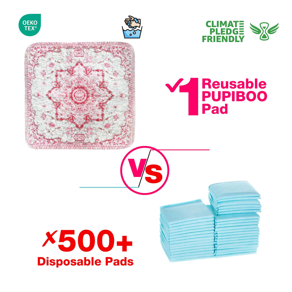 PUPIBOO pee pad non-slip-back stays in place on hardwood floors.