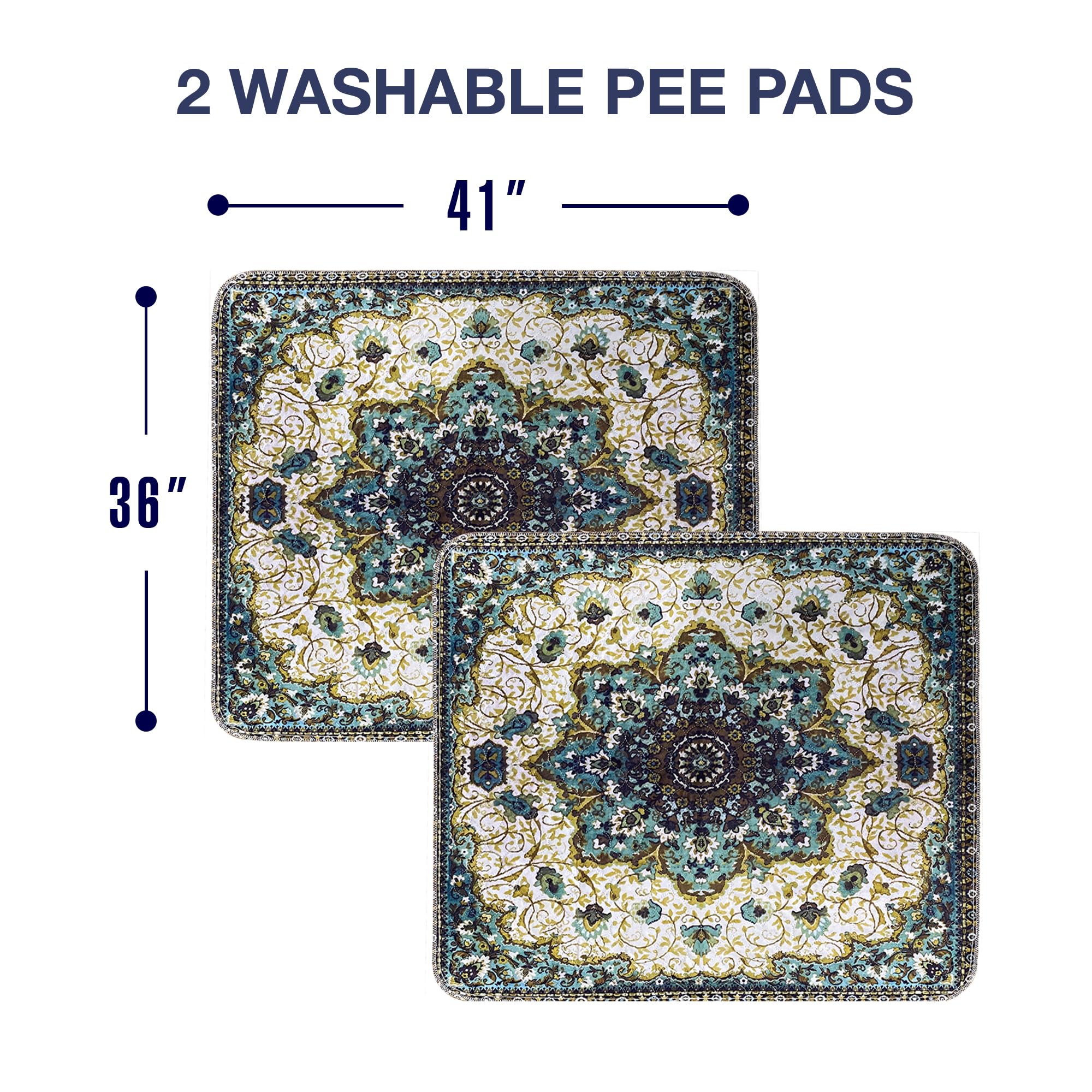 PUPIBOO pee pad with non-slip backing stays secure on hardwood floors.