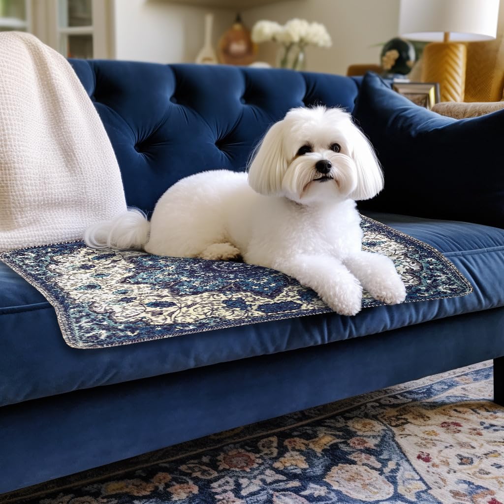 Pupiboo decor-pattern pee pad blends with home décor while serving as a potty space
