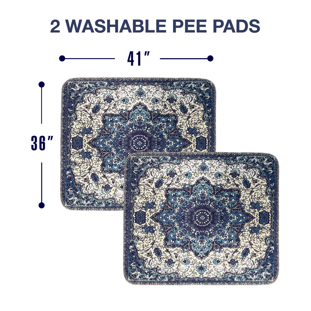 PUPIBOO non-slip back keeps the pad in place on wooden floors.