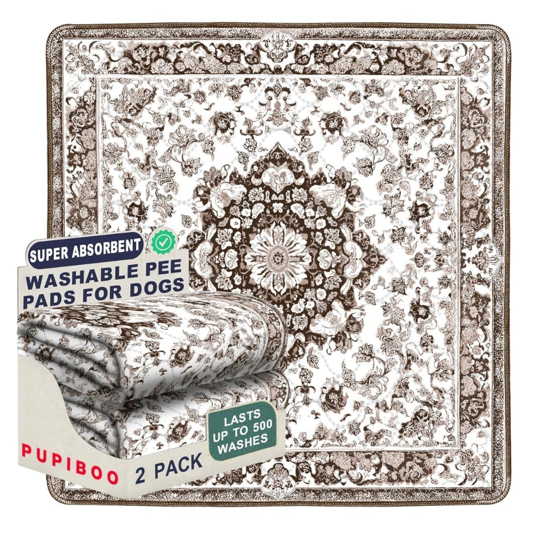 PUPIBOO washable pee pad with waterproof backing protects floors during housebreaking.