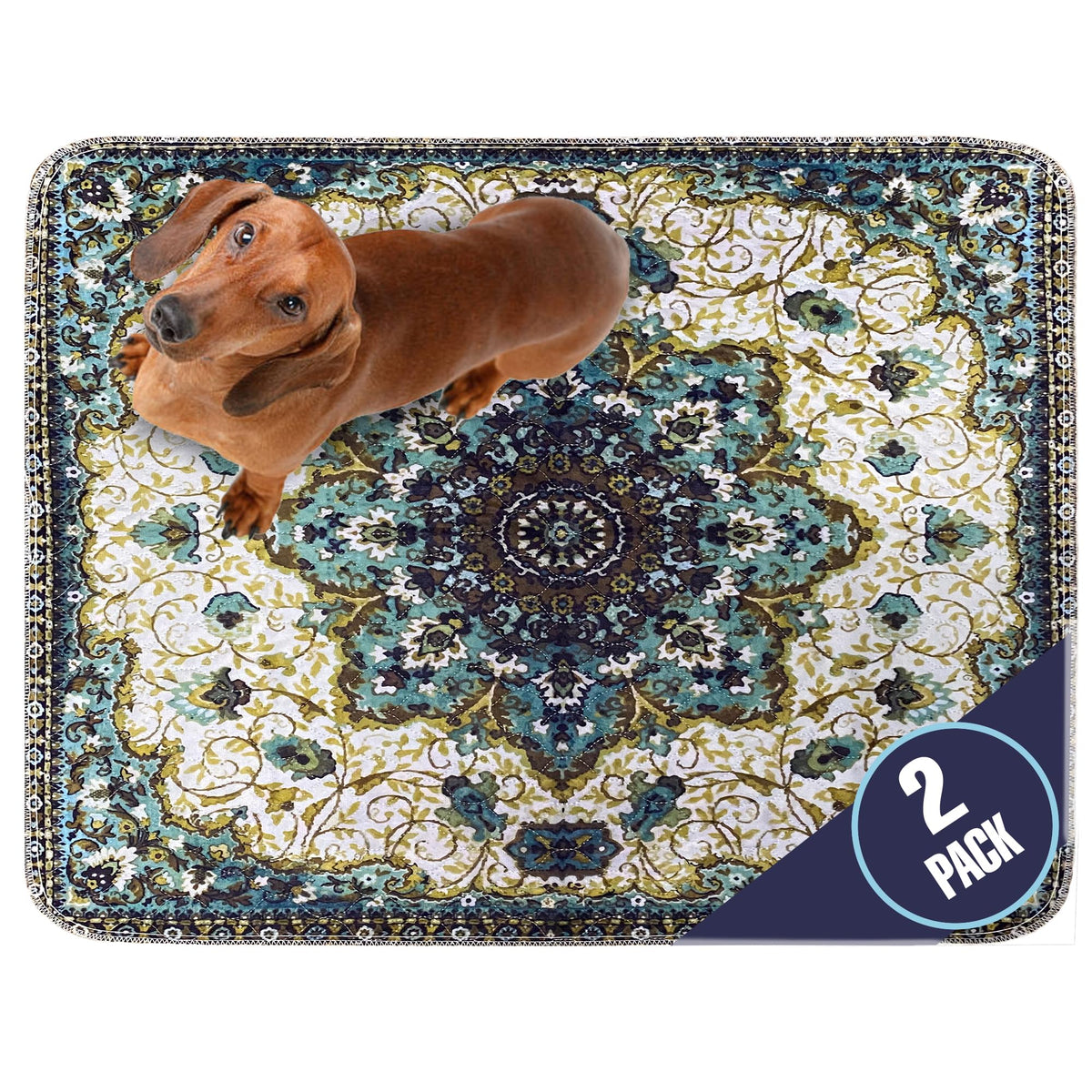 PUPIBOO washable pee pad with waterproof TPU coating prevents leaks and protects floors.