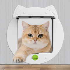 PUPIHOM cat door showcases durable ABS material for long-lasting, safe pet access.