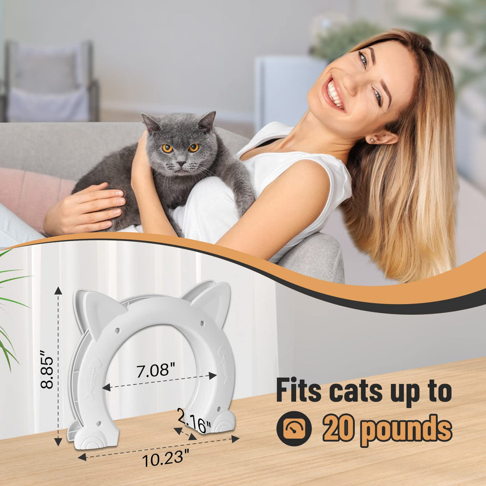 PUPIHOM cat door interior pass-through opening supports independent access