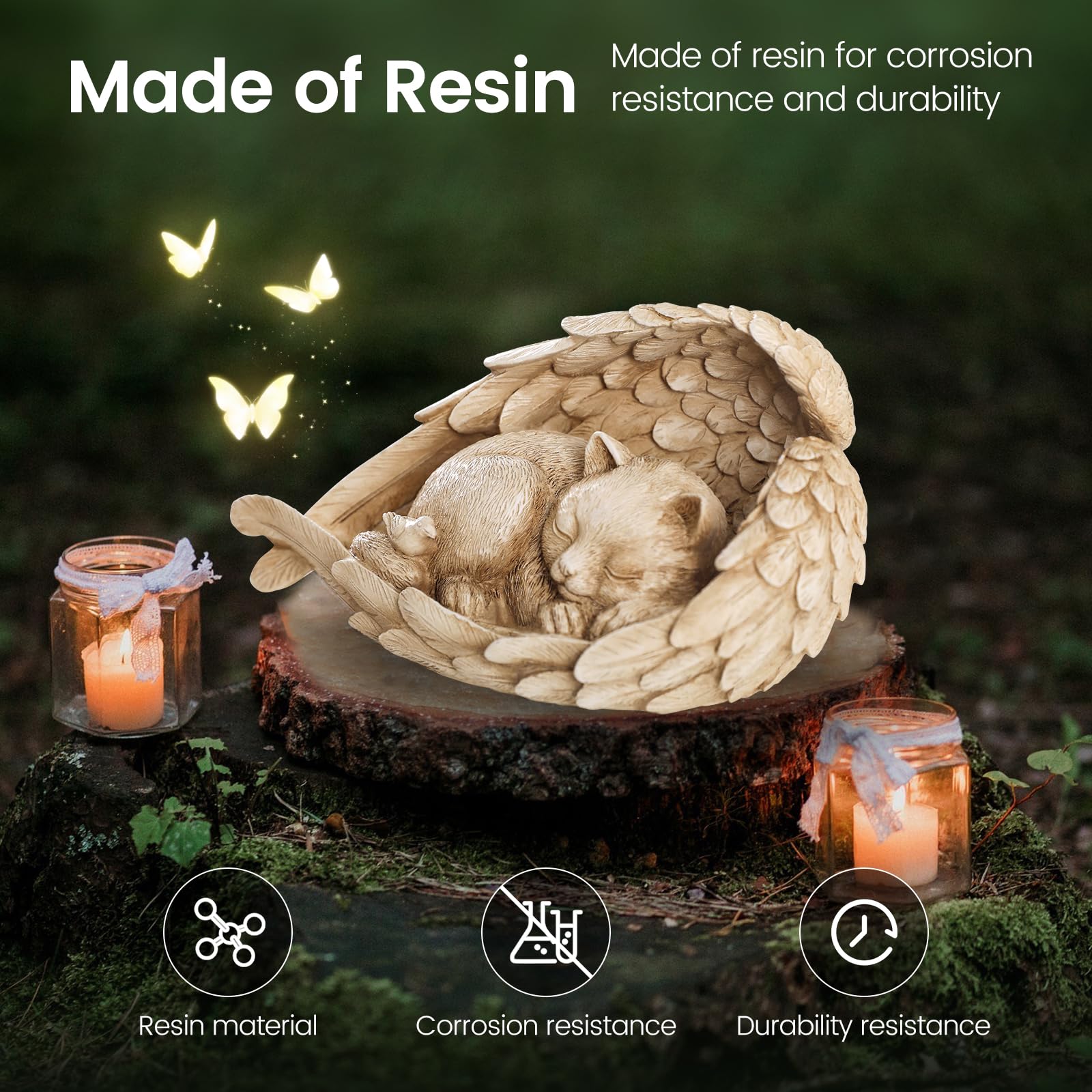 PUPIHOM cat memorial stone garden setting offers a peaceful reflective space