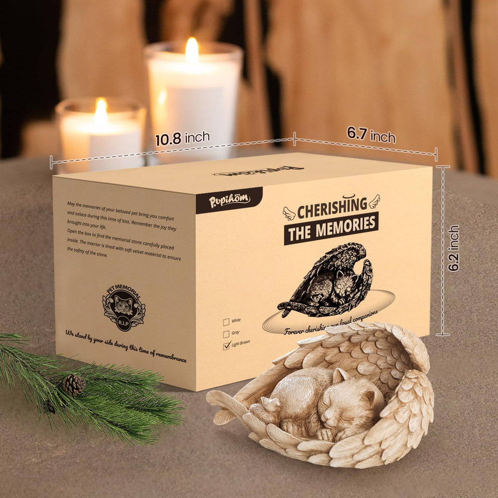 PUPIHOM cat memorial stone weather-resistant design withstands seasons with enduring presence