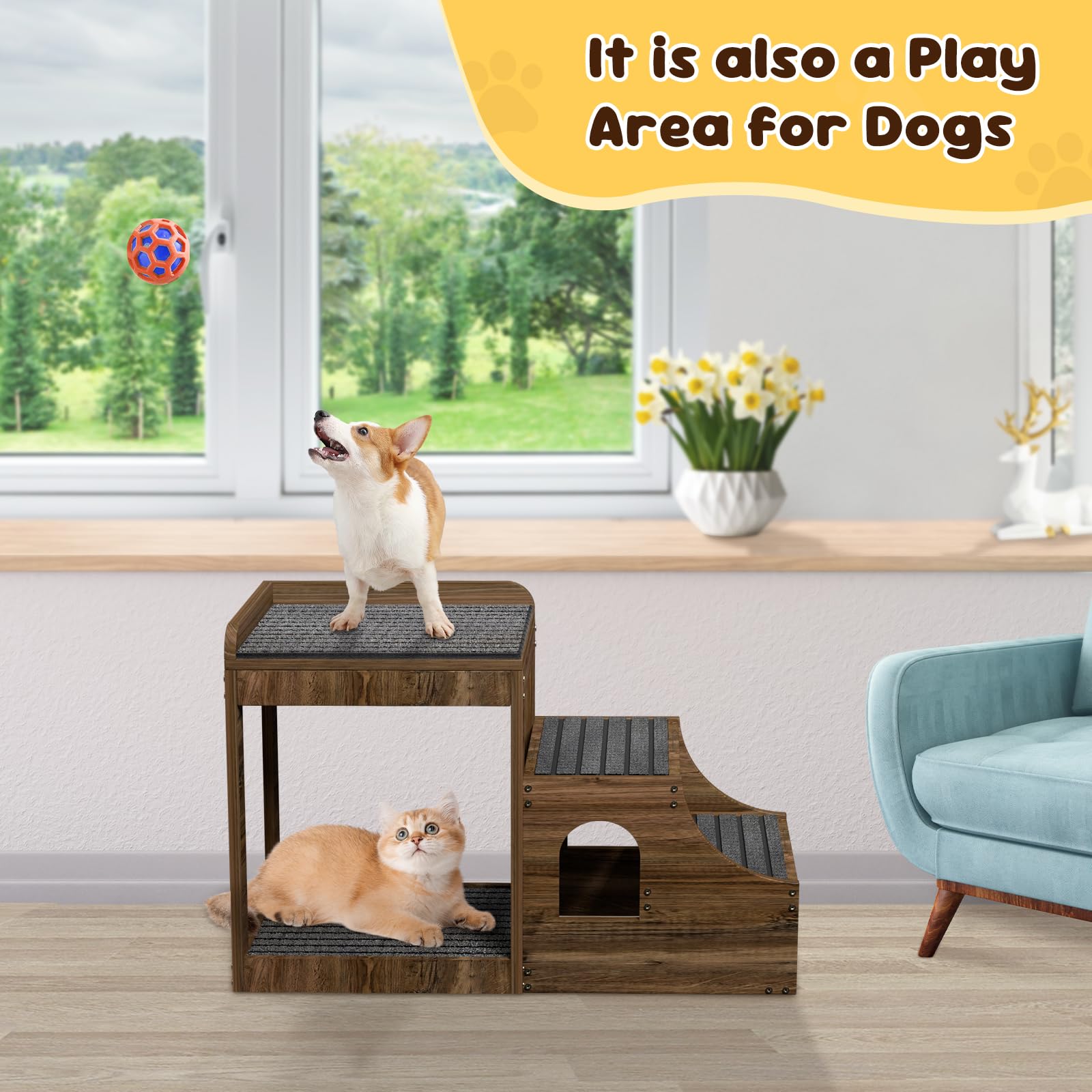 PUPIHOM indoor pet bed is easy to assemble and maintain