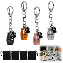 PUPIHOM pet urns keychain with dog paw charm keeps memories close