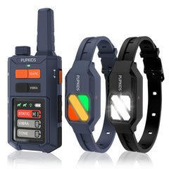 PUPKIDS dog training collar front view remote—intuitive controls for quick obedience training.