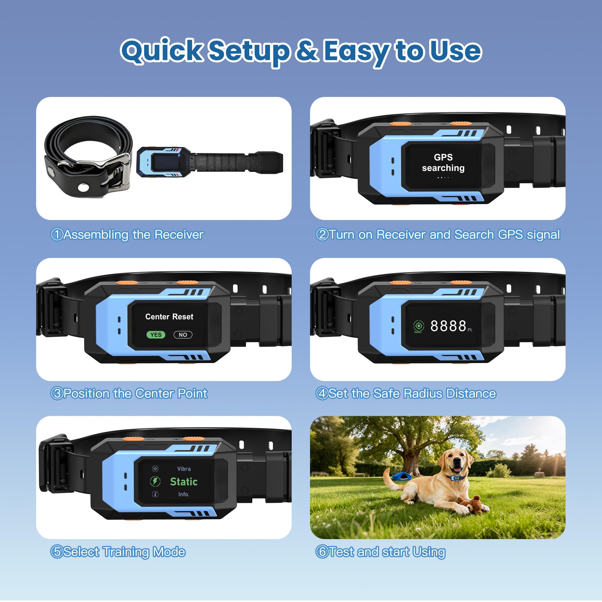 PUPKIDS GPS fence external antenna highlights stronger GPS signal for reliable boundaries.