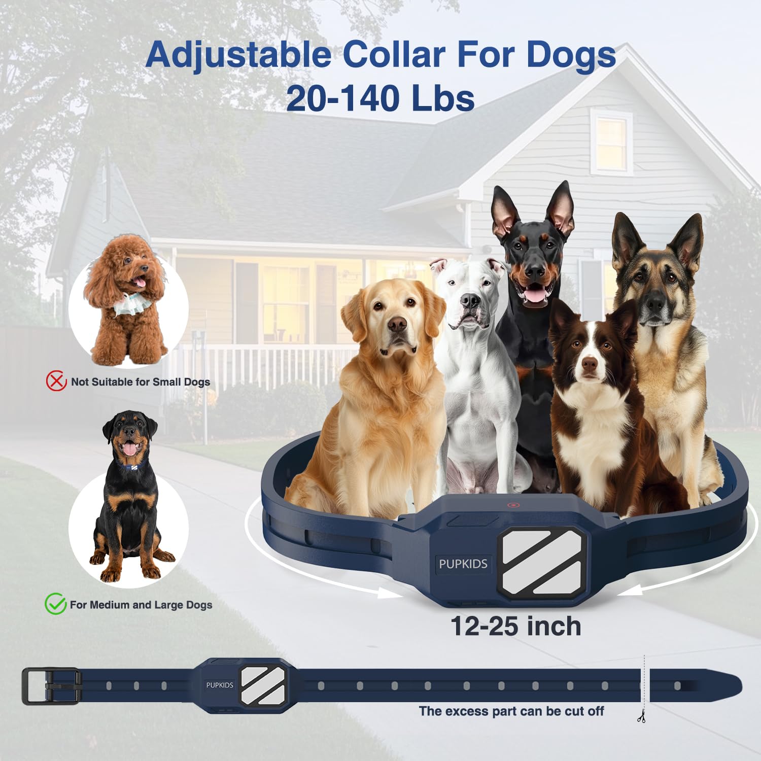 PUPKIDS IPX7 waterproof e-collar—durable for rain and water-loving adventures.