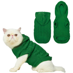 PUPTECK winter sweater front view keeps pets warm during outdoor walks.