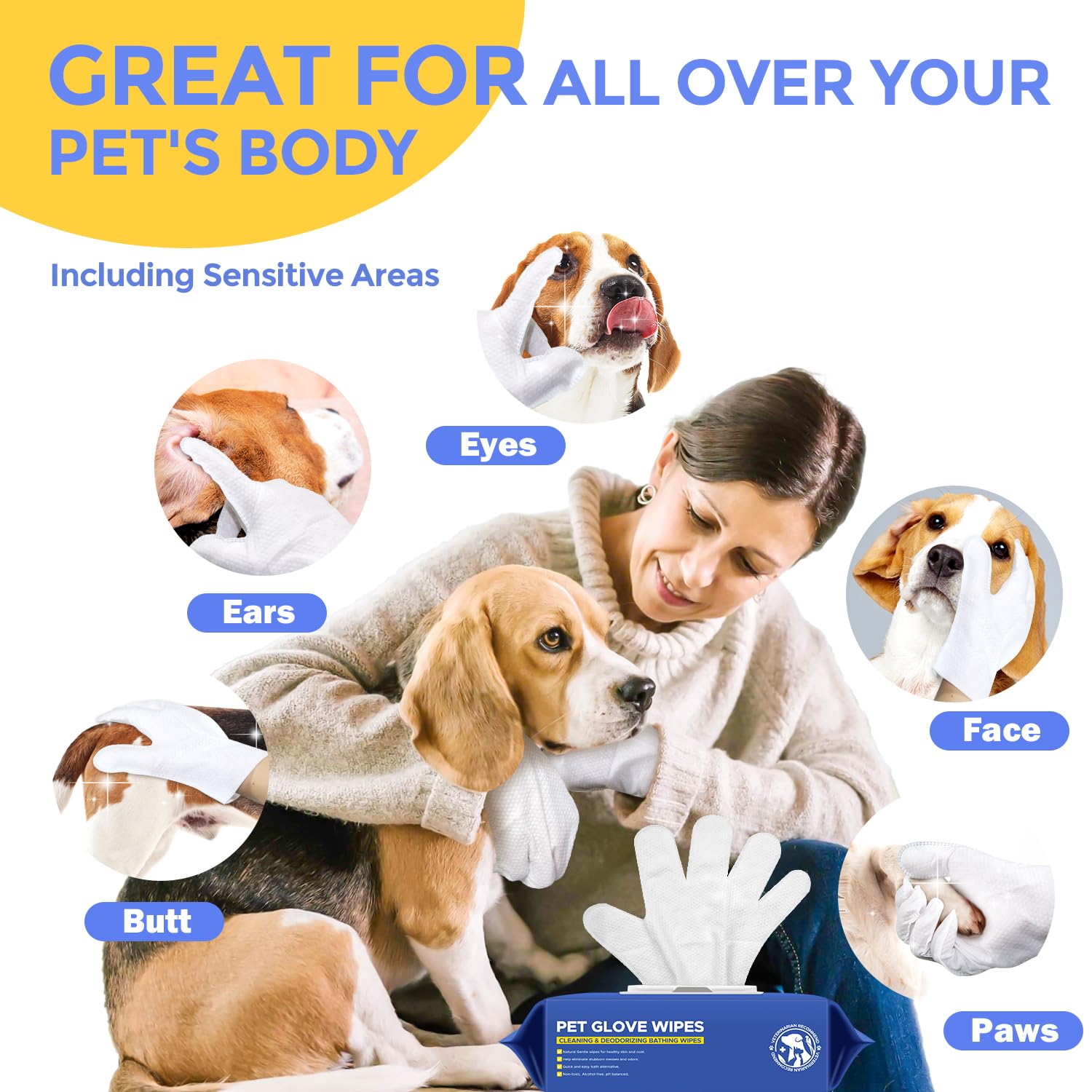 PUPMATE tear-resistant wipes enable durable cleaning and gentle skin contact.