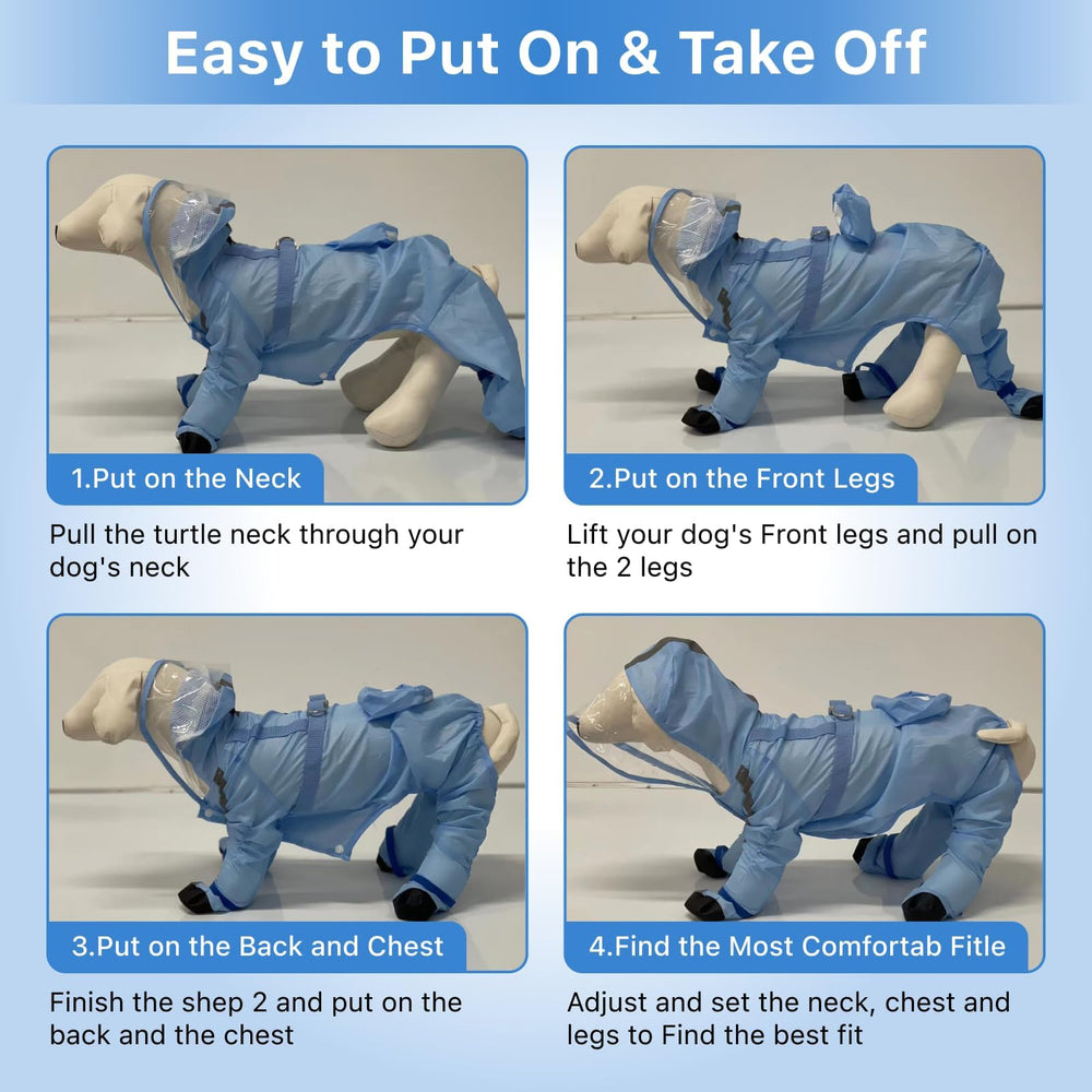 PupMist raincoat leash attachment enables quick, convenient leash setup