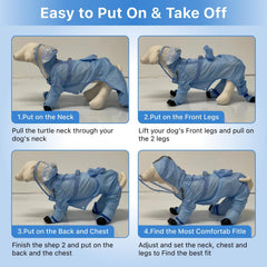 PupMist raincoat leash attachment enables quick, convenient leash setup