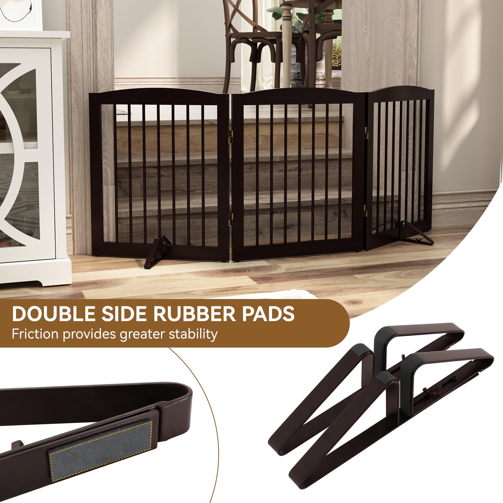 PUPETPO easy-install feet snap into place for quick stabilization