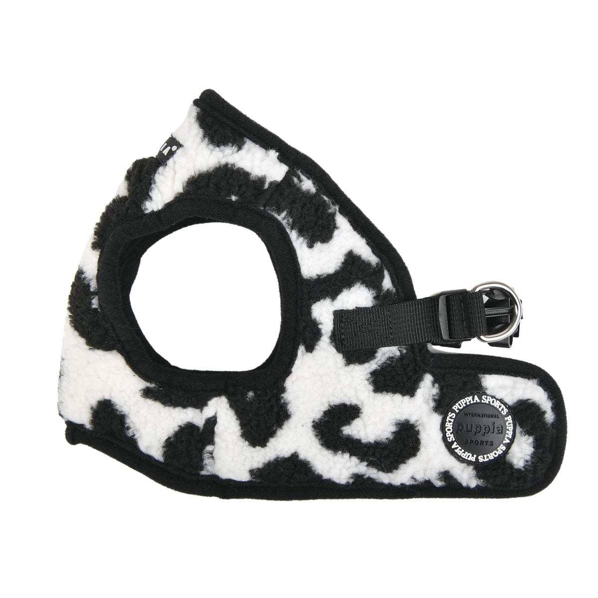 Puppia Serval Vest Harness leopard pattern for easy step-in wear