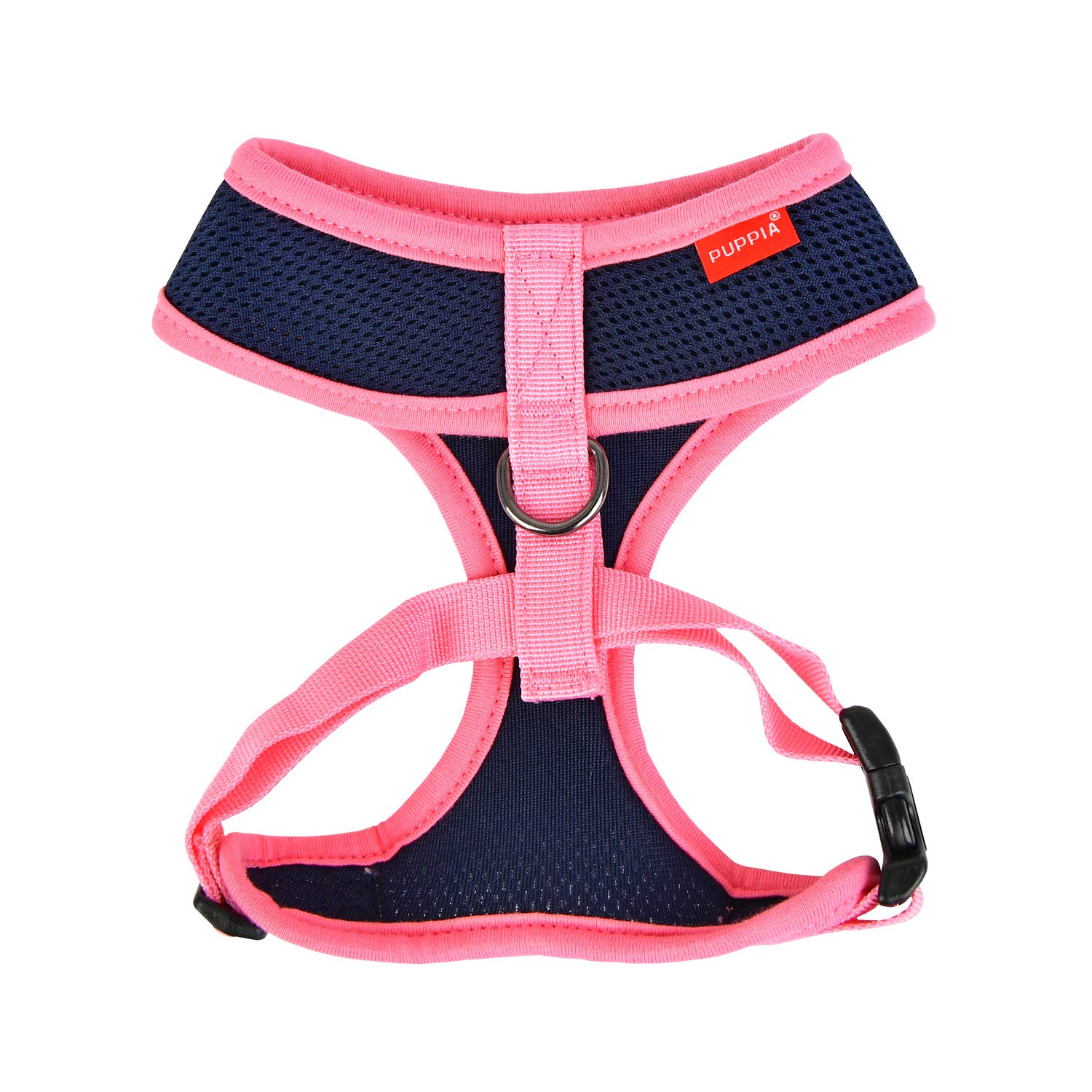 Puppia Soft Harness II Navy M air-mesh detail for breathable wear