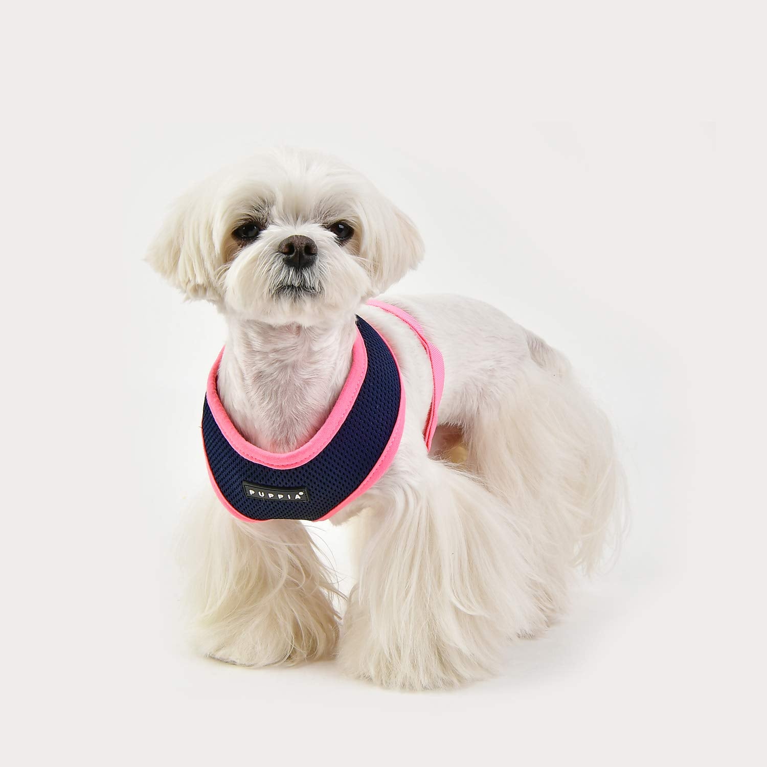 Puppia Soft Harness II Navy M inner filler provides cushioned comfort