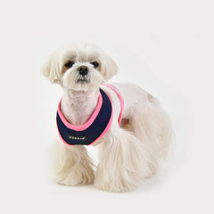 Puppia Soft Harness II Navy M inner filler provides cushioned comfort