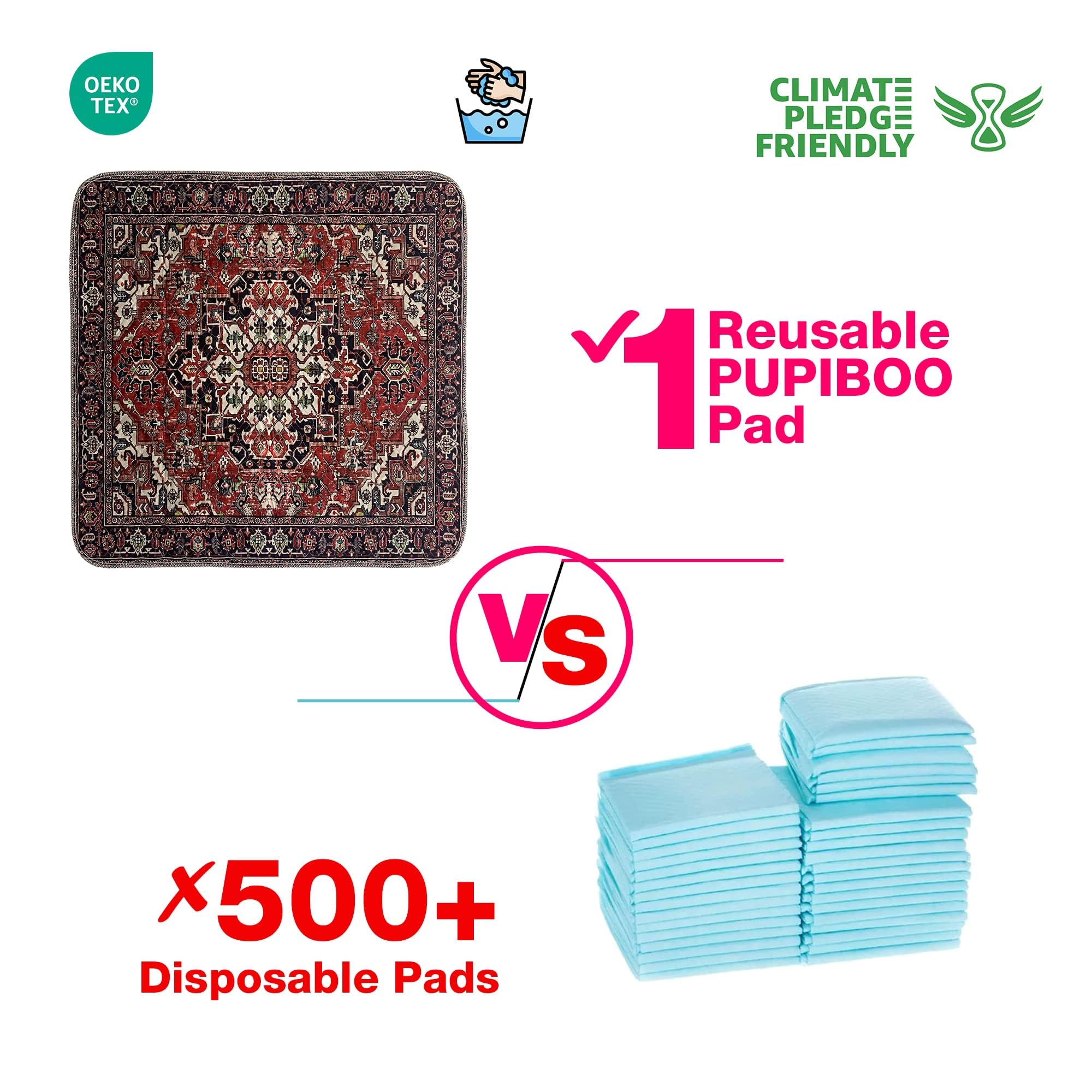 PUPIBOO washable pee pad travel use supports mess-free trips