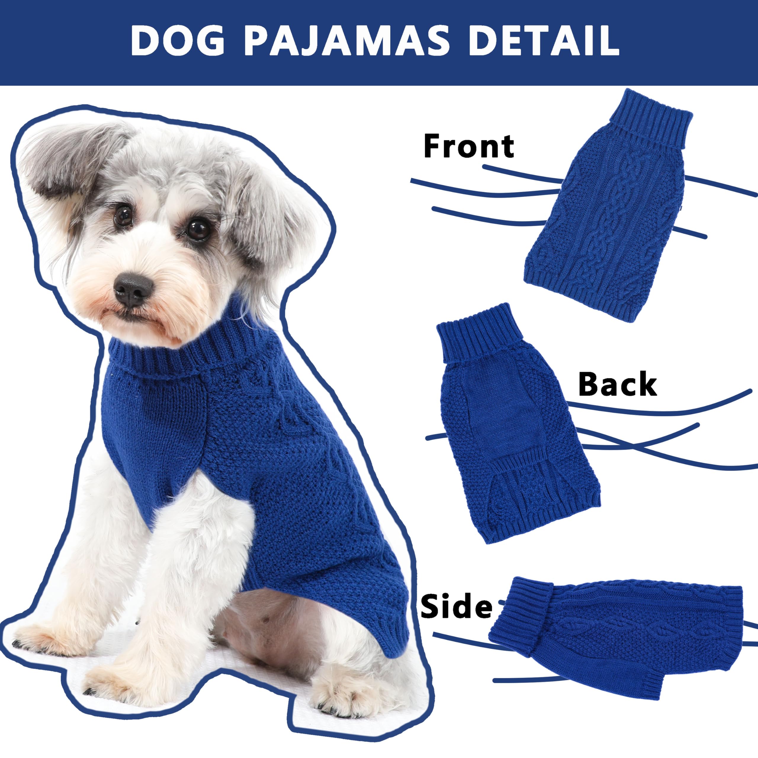 Puppishy dog sweater soft-knit close-up highlights gentle, skin-friendly yarn.
