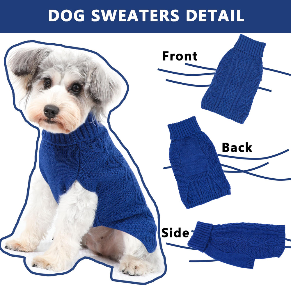 Puppishy knit dog sweater closeup yarn showing soft warmth and cozy texture