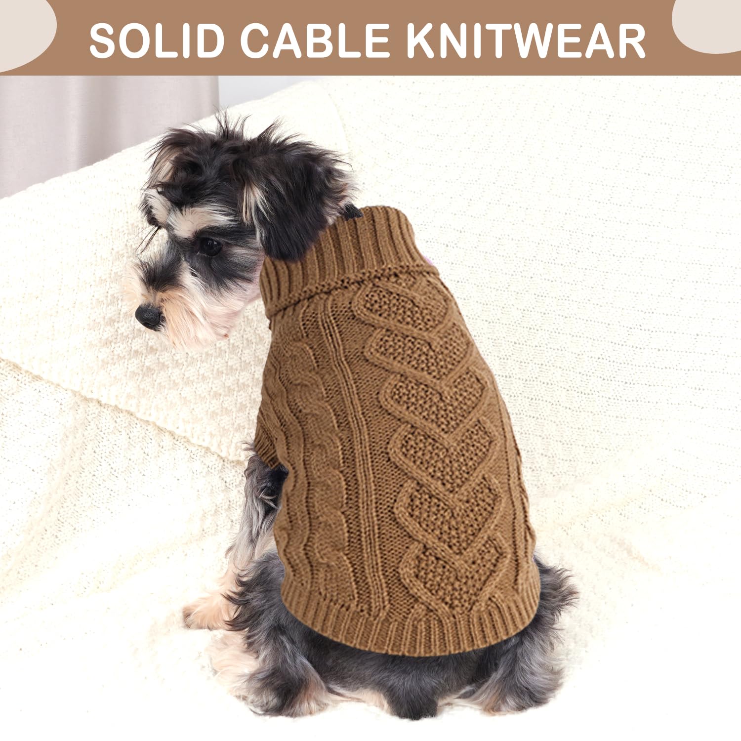 Puppishy soft highly elastic knitwear provides comfy stretch for dogs.