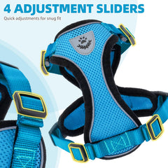 PUPTECK four-point adjustable harness ensures a snug, grow-with-cat fit.