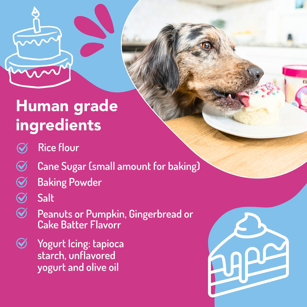 Puppy Cake Cuppy Cake peanut butter flavor offers a savory birthday treat.