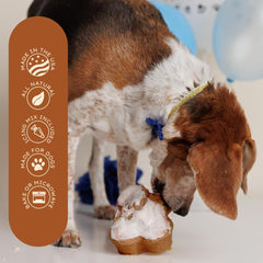 Puppy Cake: glaseado en paquete, fácil de aplicar en el pastel canino.