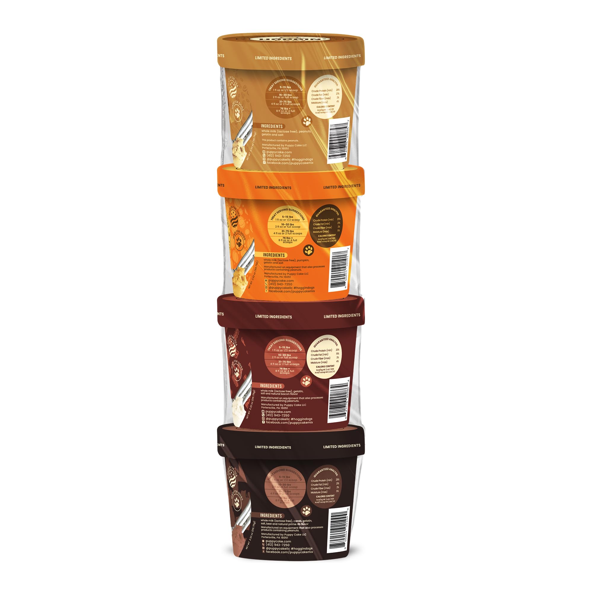 Puppy Cake Hoggin Dogs prime rib ice cream, hearty flavor option
