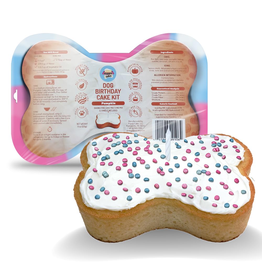 Puppy Cake kit torta para perro con sabor a calabaza, ideal para celebrar