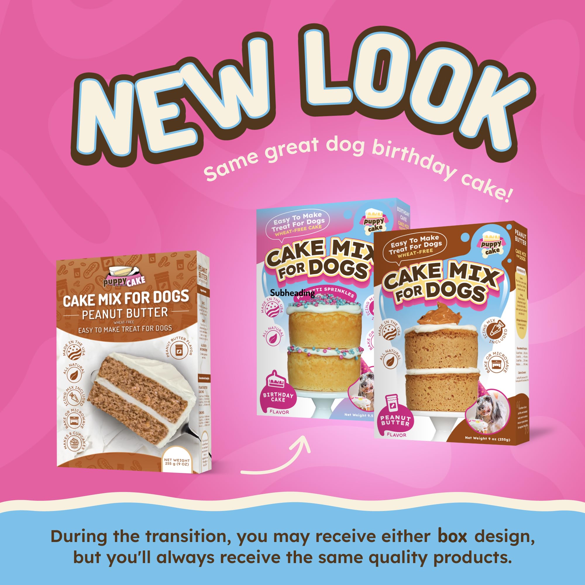 Puppy Cake Mix silicone pan is dishwasher and freezer safe for simple cleanup.